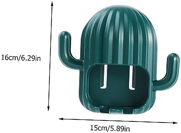 TopperFun Wall-Hanging 4-Pack ToothBrush Racks with Cactus Decor