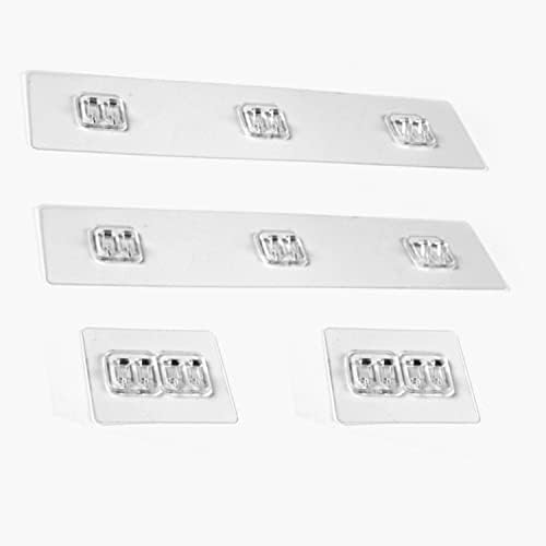 Shower Caddy Shelf with Hooks 4-Pack Adhesive