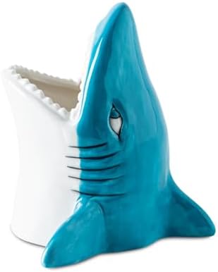 Cute Kid Toothbrush Holder for Kids - Big Mouth Shark Tooth Brush Organizer