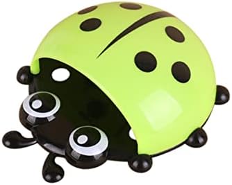 Cartoon Ladybug Toothbrush Holder Suction Cup Wall Mount Bathroom Decor