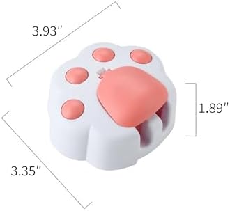 White Pink Cute Cat Paw Kids Toothbrush Holder Wall Mounted with Cover