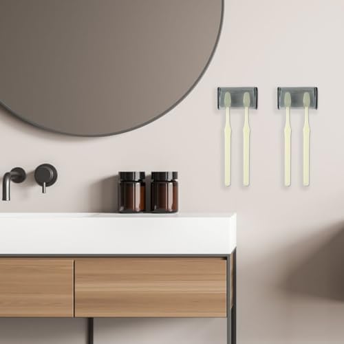 Tyqour 2-Piece Wall-Mounted Toothbrush Holder