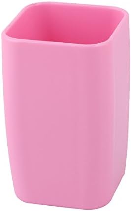 Uxcell Pink Plastic Toothbrush Holder 300ml
