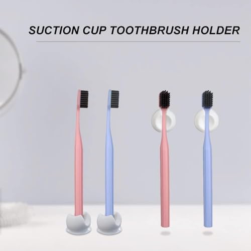 Versatile White Wall-Mounted Toothbrush Holders