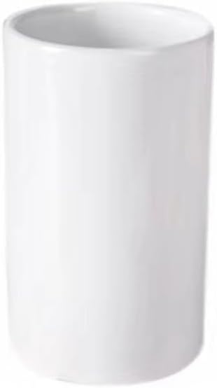 White Ceramic Cup Toothbrush Holder