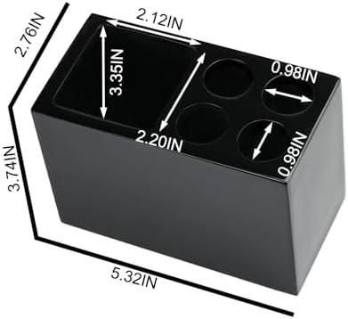 Bathovati Black Toothbrush Holder for Bathroom Marble Organizer