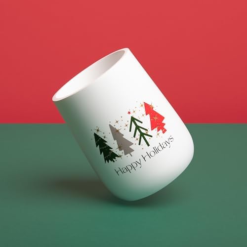 Essentra Home Matte White Christmas Toothbrush Holder