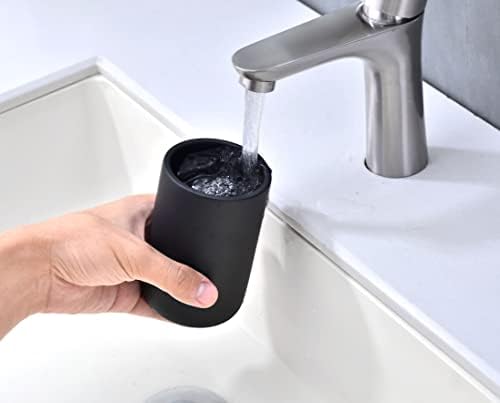 Rzoeox Premium Multifunctional Toothbrush Holder Resin Bathroom Cup Matte Black