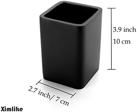 Matte Black Tumbler Cup for Bathroom Toothbrush Holder