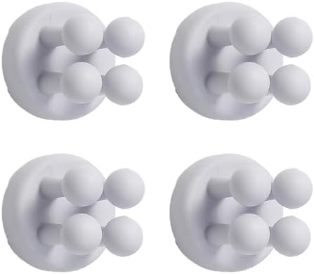 4-Pack Silicone Toothbrush Holder Multi-Functional Kitchen Organizer