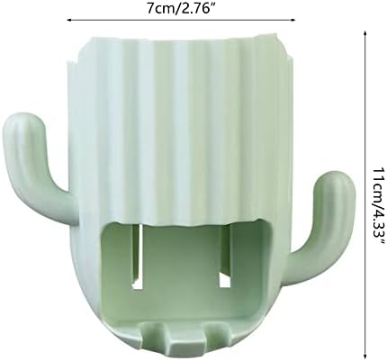 DRAGONRUN Cactus Toothbrush Toothpaste Holder Rack Bathroom Organizer for Kids Adults Green