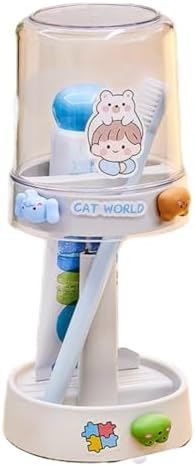 Kids Toothbrush Holder with Cute Cup and Kawaii Sticker