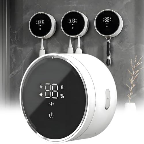 Compact Wall-Mounted Toothbrush Razor Holder with Smart Sensors