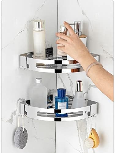 Corner Shower Caddy 304 Stainless Steel Organizer Shelf