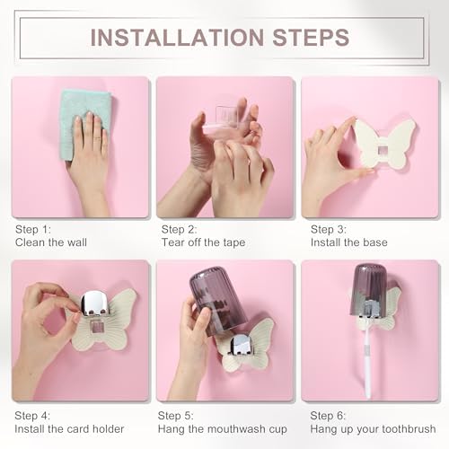 VOCOSTE Wall-Mounted Toothbrush Holder