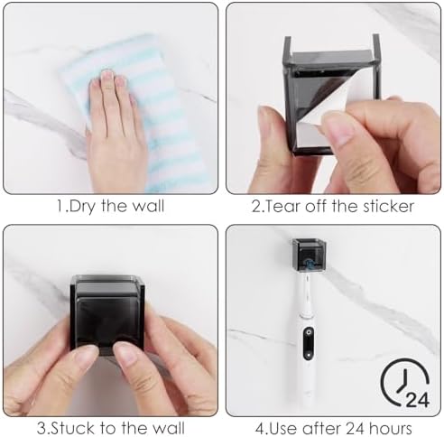 2 Pack Wall Mounted Toothbrush Holder with Cover
