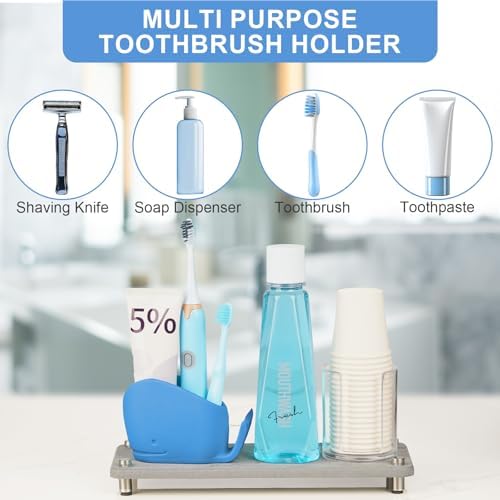 Cute Whale Toothbrush Holder for Kids and Adults