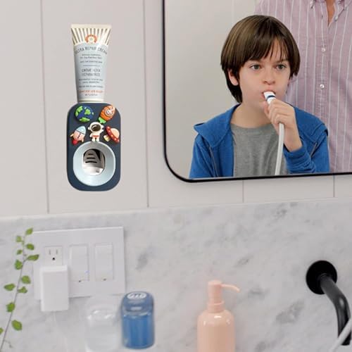 Bathroom Set with giggles - 2 Pc - Touchless Toothpaste Dispenser
