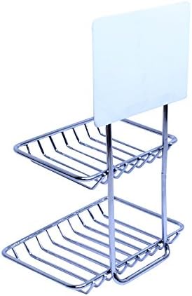 Royal Brands Removable Double Layer Chrome Bathroom Soap Caddy