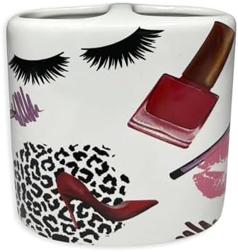 Cute Ceramic Toothbrush Holder for Kids and Bathroom Organization