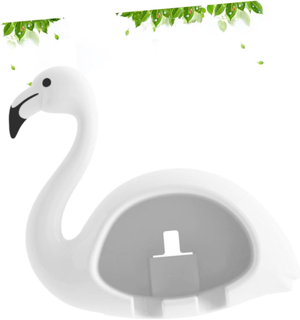 Flamingo Toothbrush Holder for Two Easy Suction Wall Toothbrush Case