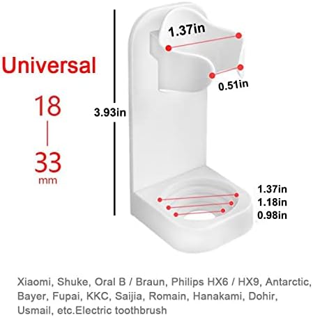 4-Piece Set Electric Toothbrush Holder Creative Traceless Wall-Mounted Organizer