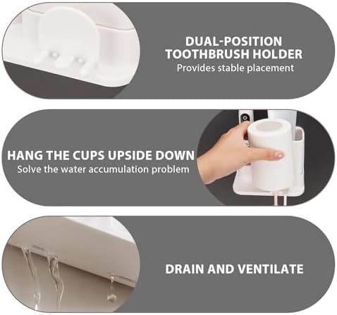 Space-Saving Toothbrush Mouthwash Holder for Bathrooms