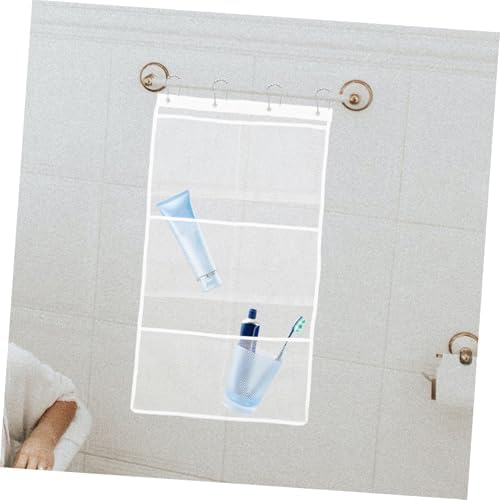 Hohopeti Mesh Shower Organizer with Hanging Bag for Space Saving Bathroom Use