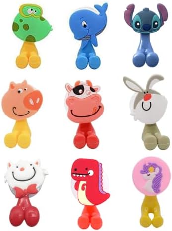 Cute Animal Toothbrush Holder for Kids 9 Pack 1