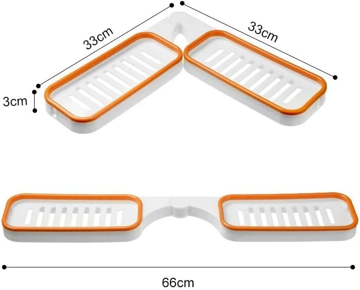 BAHELS 180 Corner Drain Shower Caddy Storage Rack