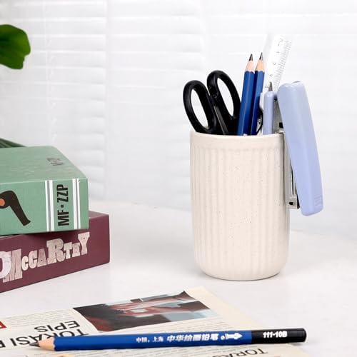 BosilunLife Ceramic Toothbrush Holder - 12oz Beige