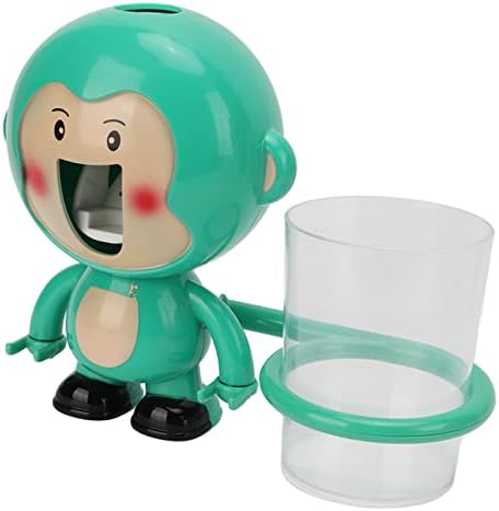 Cutesy Cartoon Monkey Toothbrush Holder Wall-Mounted for Kids