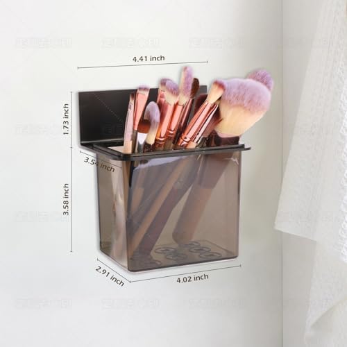 Modern Black Clear Plastic Toothbrush Holder Set