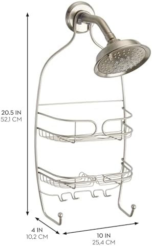 iDesign Hanging Shower Caddy with Shelves and Hooks