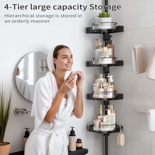 YCIADONE Corner Showers Tension Pole Bathroom Organizer