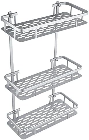 3-Tier ALUMINIUM Shower Caddy with Silver Finish