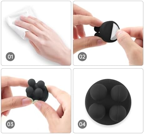 6-Piece Silicone Self-Adhesive Toothbrush Razor Holders Bathroom Kitchen Organizer