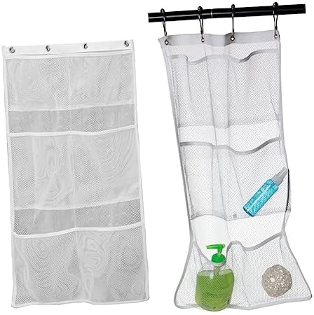 Hanging Mesh Shower Organizer Bag for Shampoo Conditioner and Toys