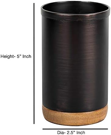 Styled salty tumbler and brush holder