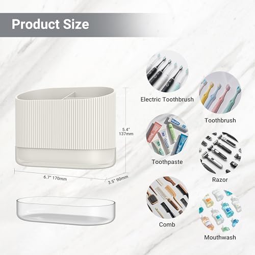 Cute White Shower Toothbrush Organizer Compact Dennis with Drainage for Kids Toddlers