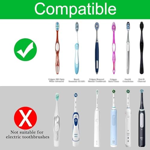 HLGD Toothbrush Holder 6 Slots Wall Mount with Cover