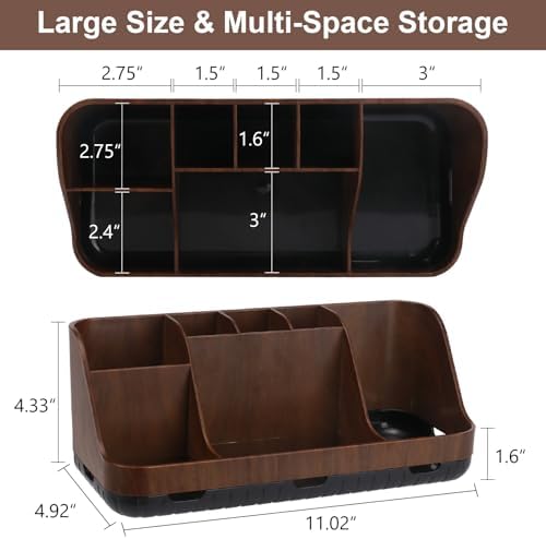 GFWARE Wood Toothbrush Holder with 7 Slots Organizer