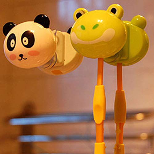Cartoon Animal Toothbrush Holder with Suction Cups for Kids