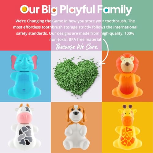 Flipper Fur Friends Series - 3 Piece Plush Toothbrush Covers for Kids