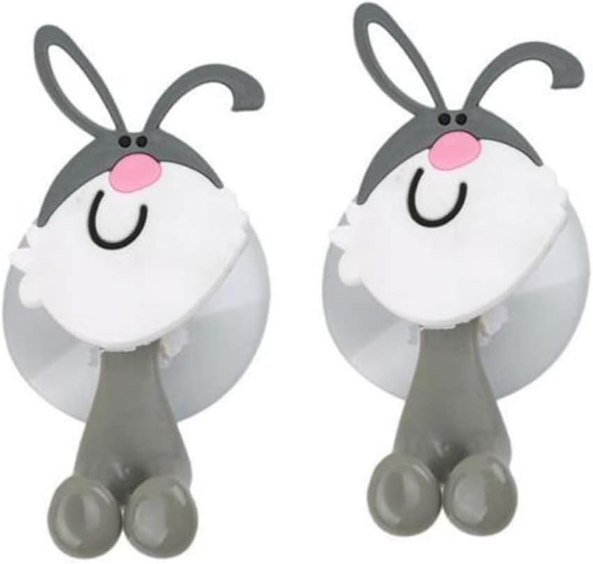 PrettyZoom Silicone Animal Toothbrush Holder Set Suction Cup for Home Travel