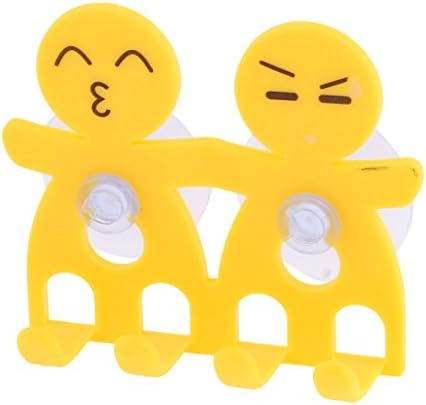 Ultraj Suction Cup Toothbrush Holder Yellow Black