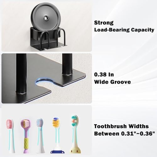 HarJue Adhesive Wall Toothbrush and Oral Care Organizer