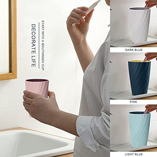 2Pack Durable Toothbrush Cup Bathroom Holder Pink