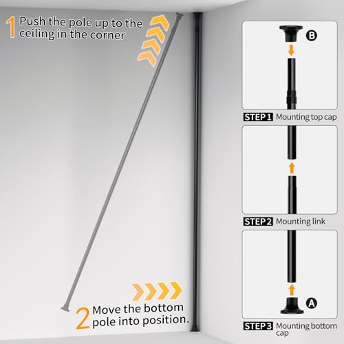 YCIADONE Corner Showers Tension Pole Bathroom Organizer