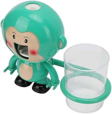 Cutesy Cartoon Monkey Toothbrush Holder Wall-Mounted for Kids